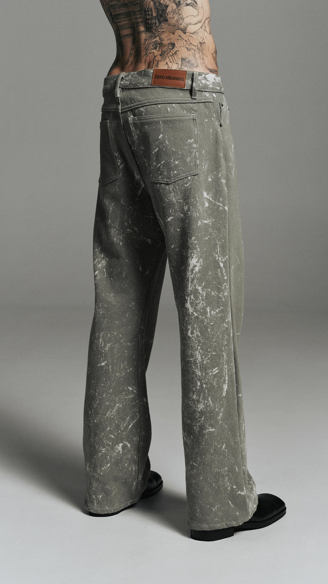 Bootcut Jean paint splattered
