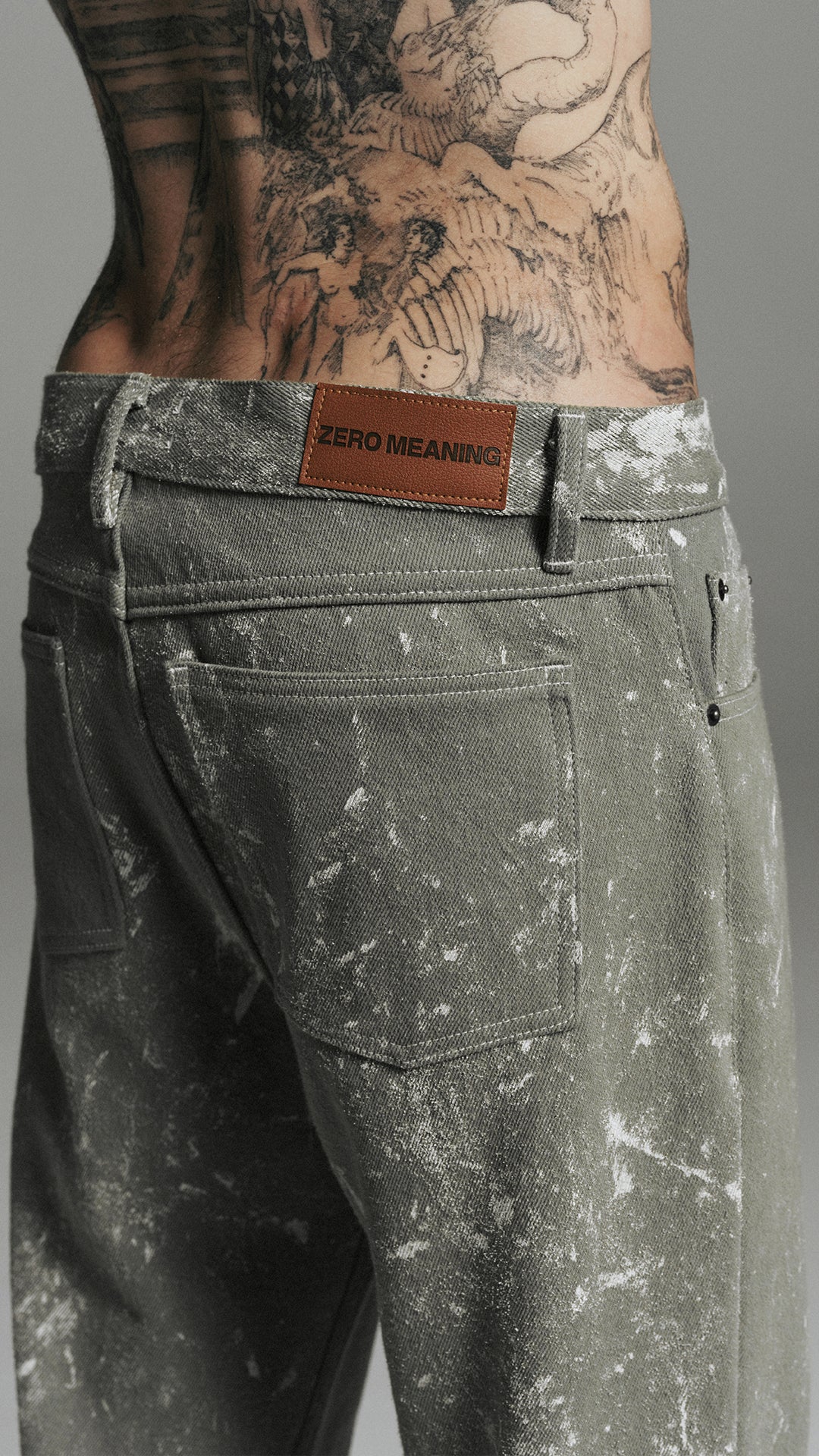 Bootcut Jean paint splattered