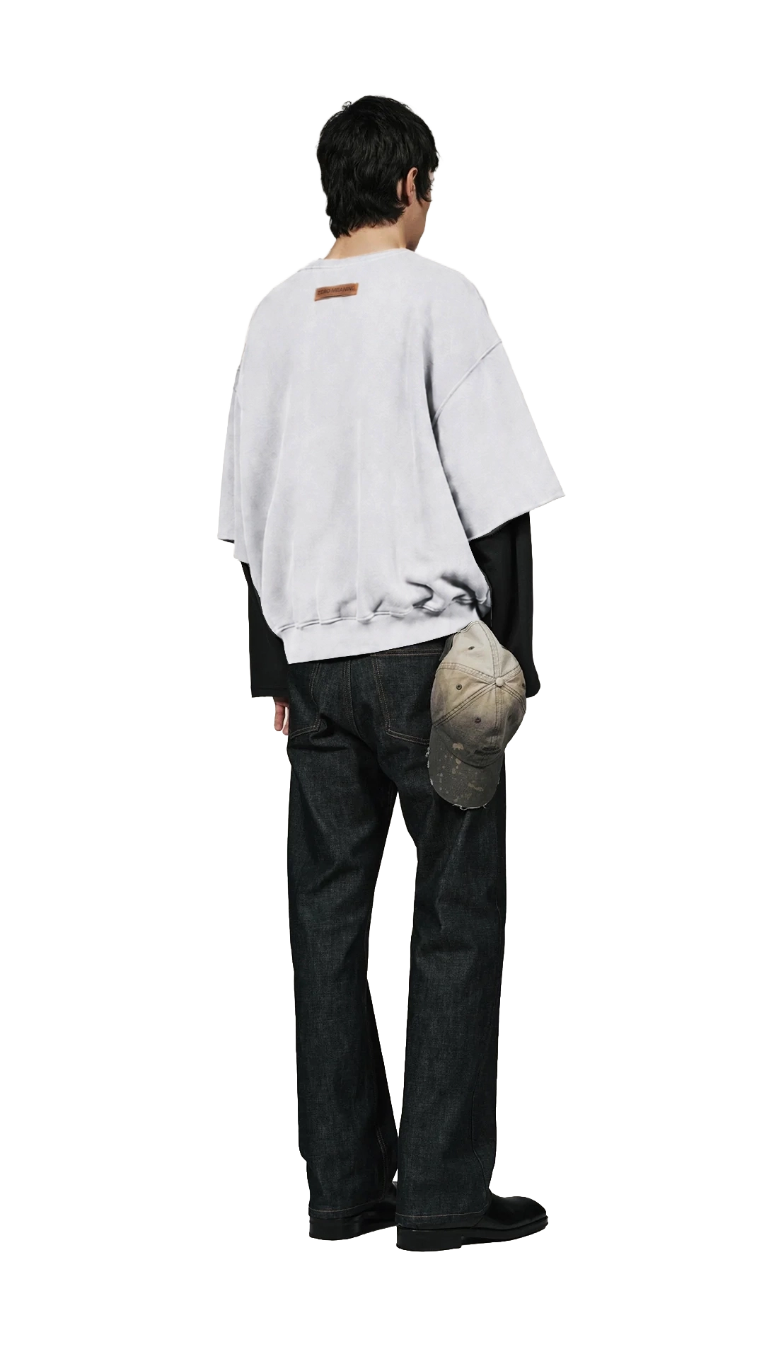 Cut off Crew Neck - Cream image 1