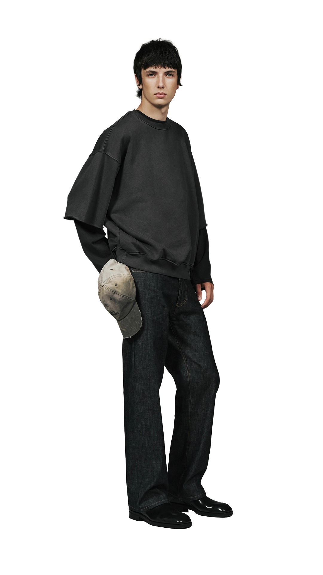 Cut off Crew Neck