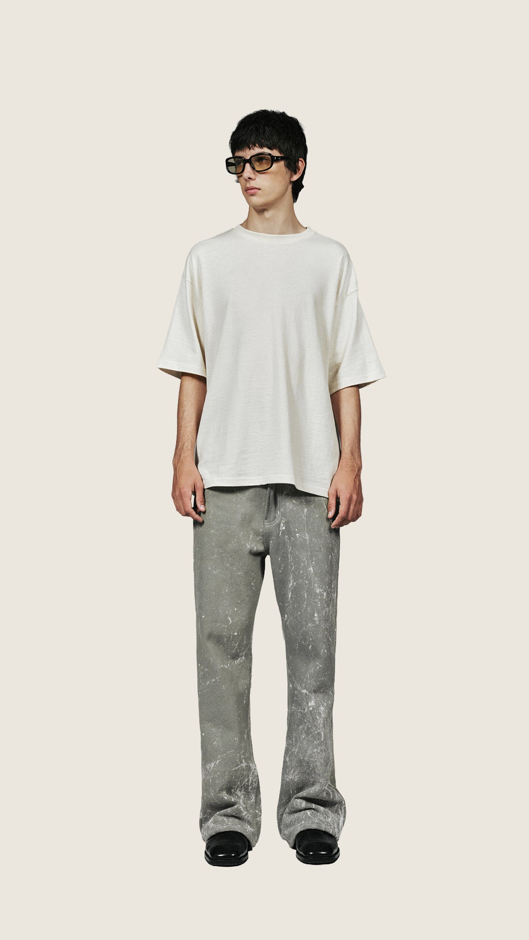 Bootcut Jean paint splattered image 1