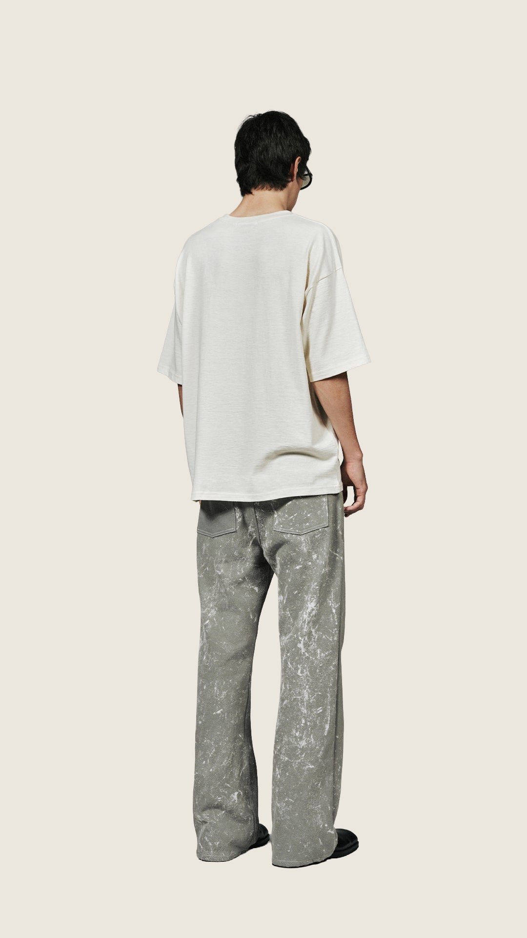 Bootcut Jean paint splattered image 3