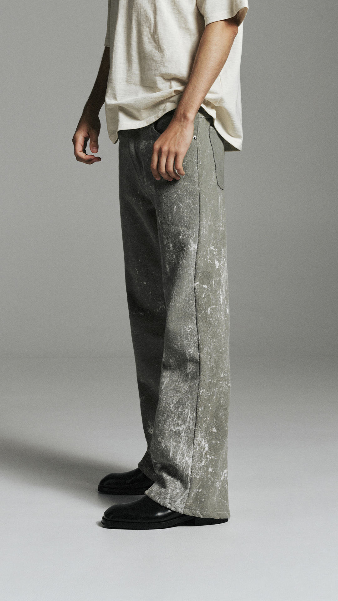 Bootcut Jean paint splattered
