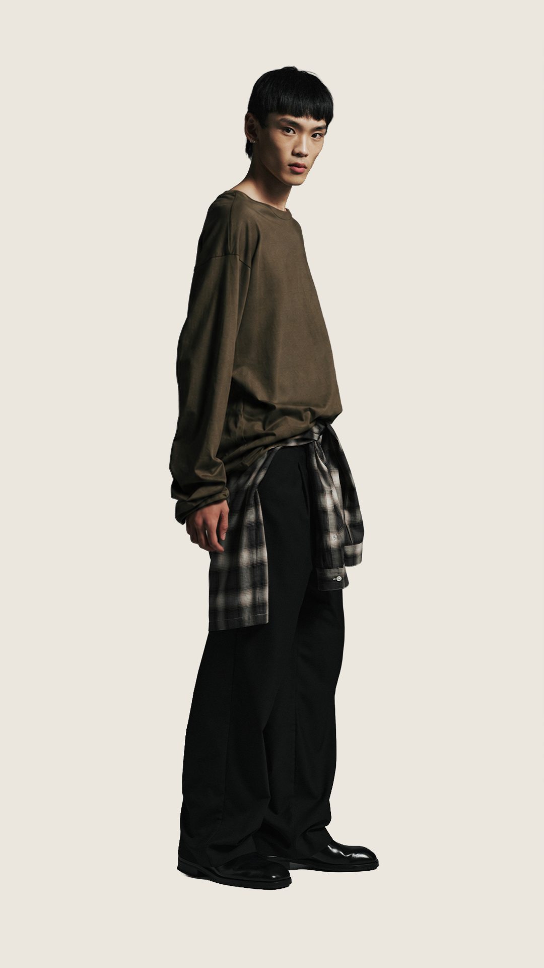 Oversized LS T-Shirt Khaki image 1