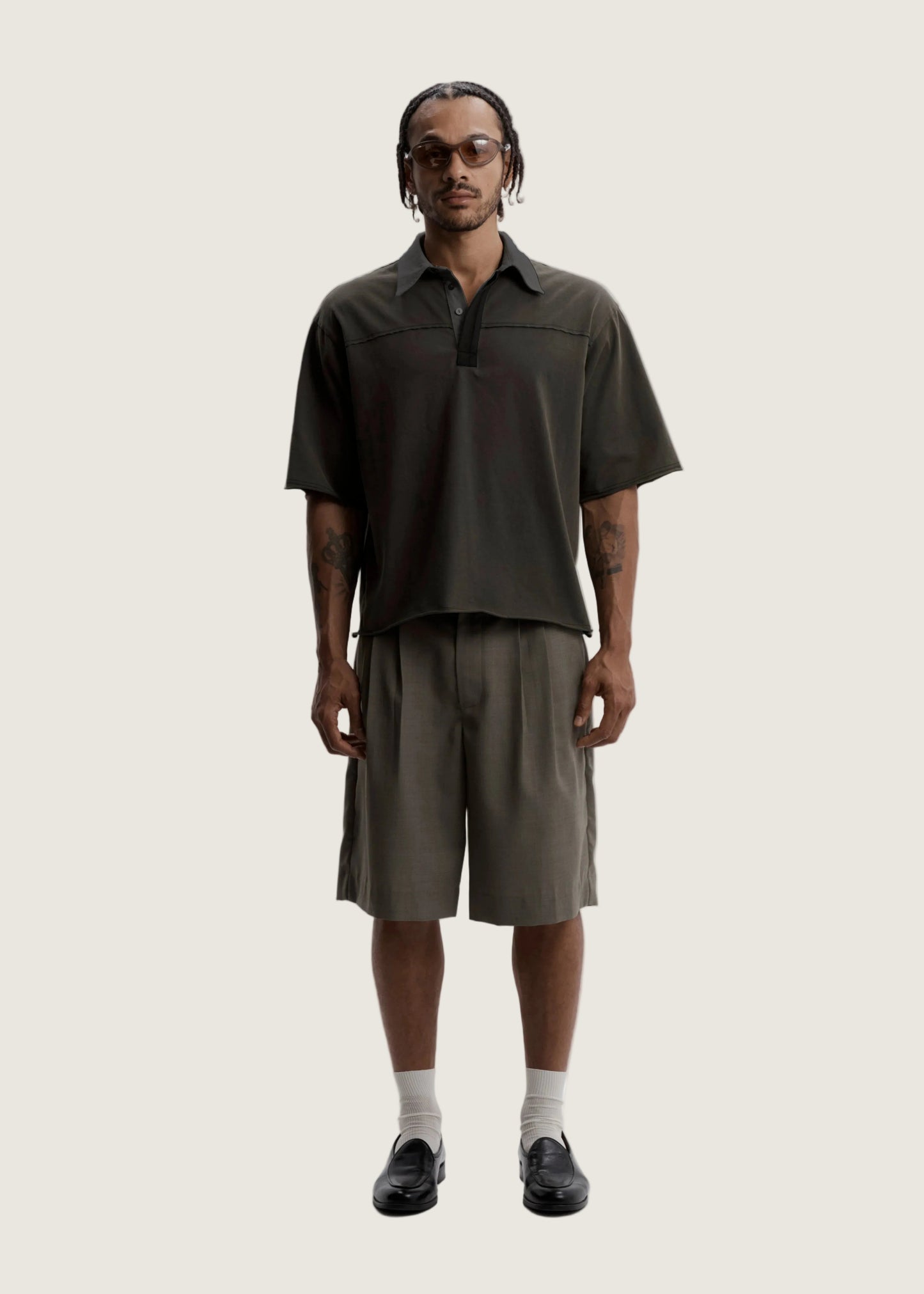 Relaxed Rugby Polo - Charcoal