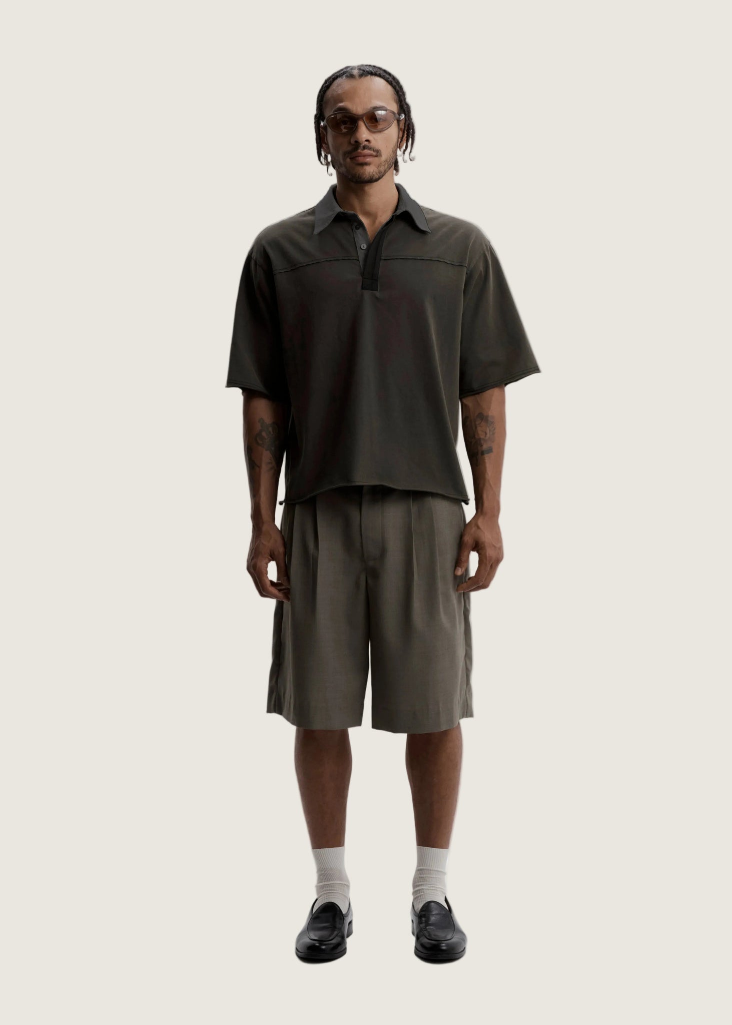 Relaxed Rugby Polo - Charcoal