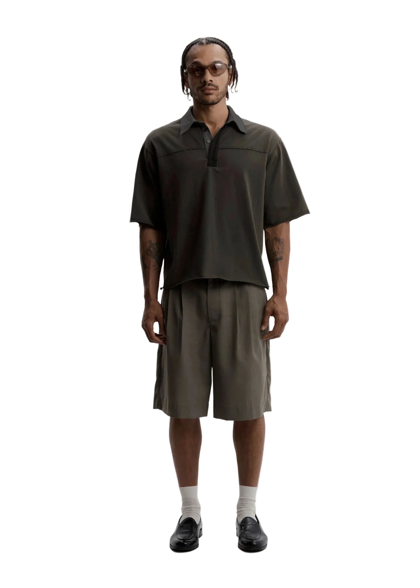 Relaxed Rugby Polo - Charcoal
