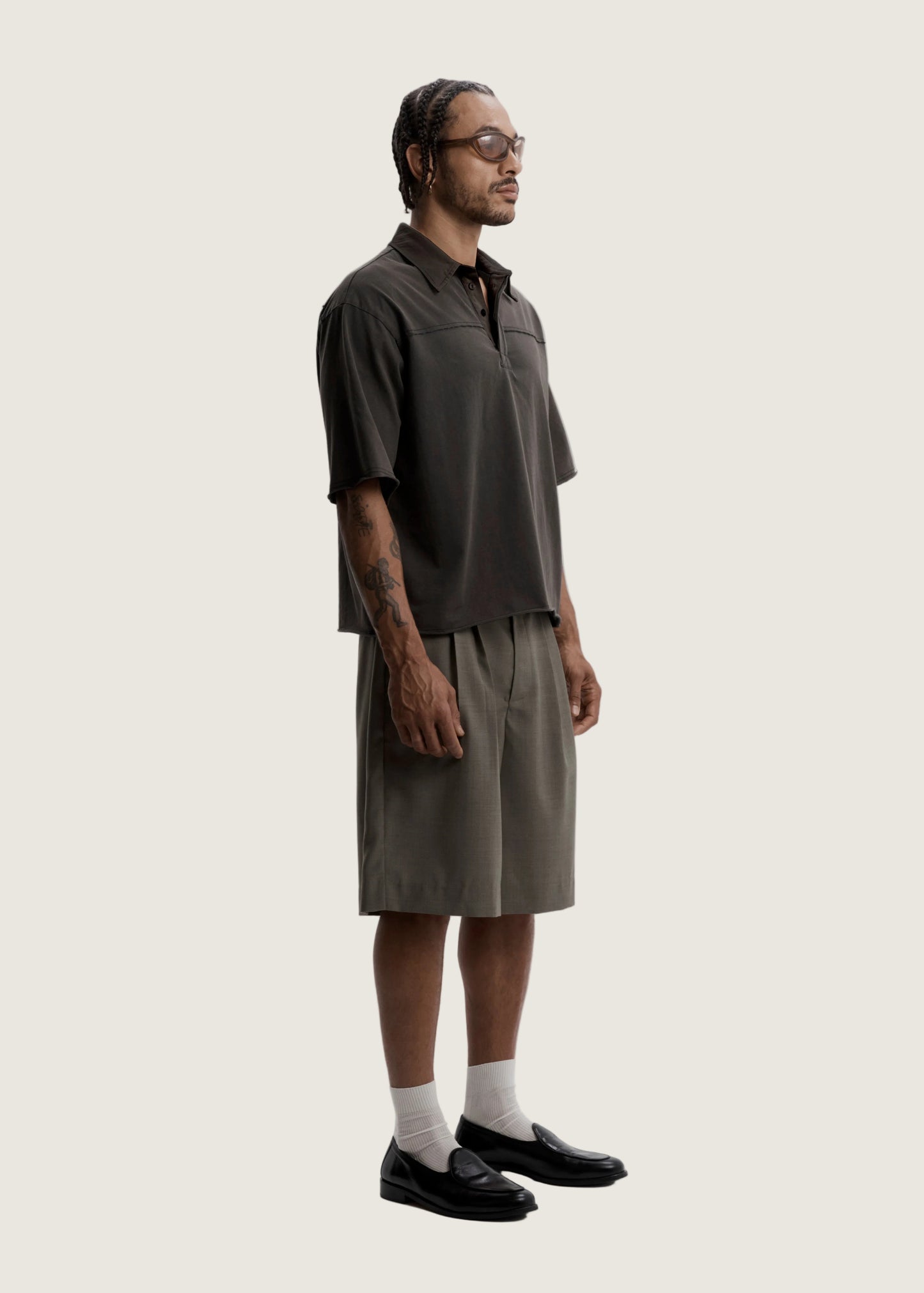 Relaxed Rugby Polo - Charcoal