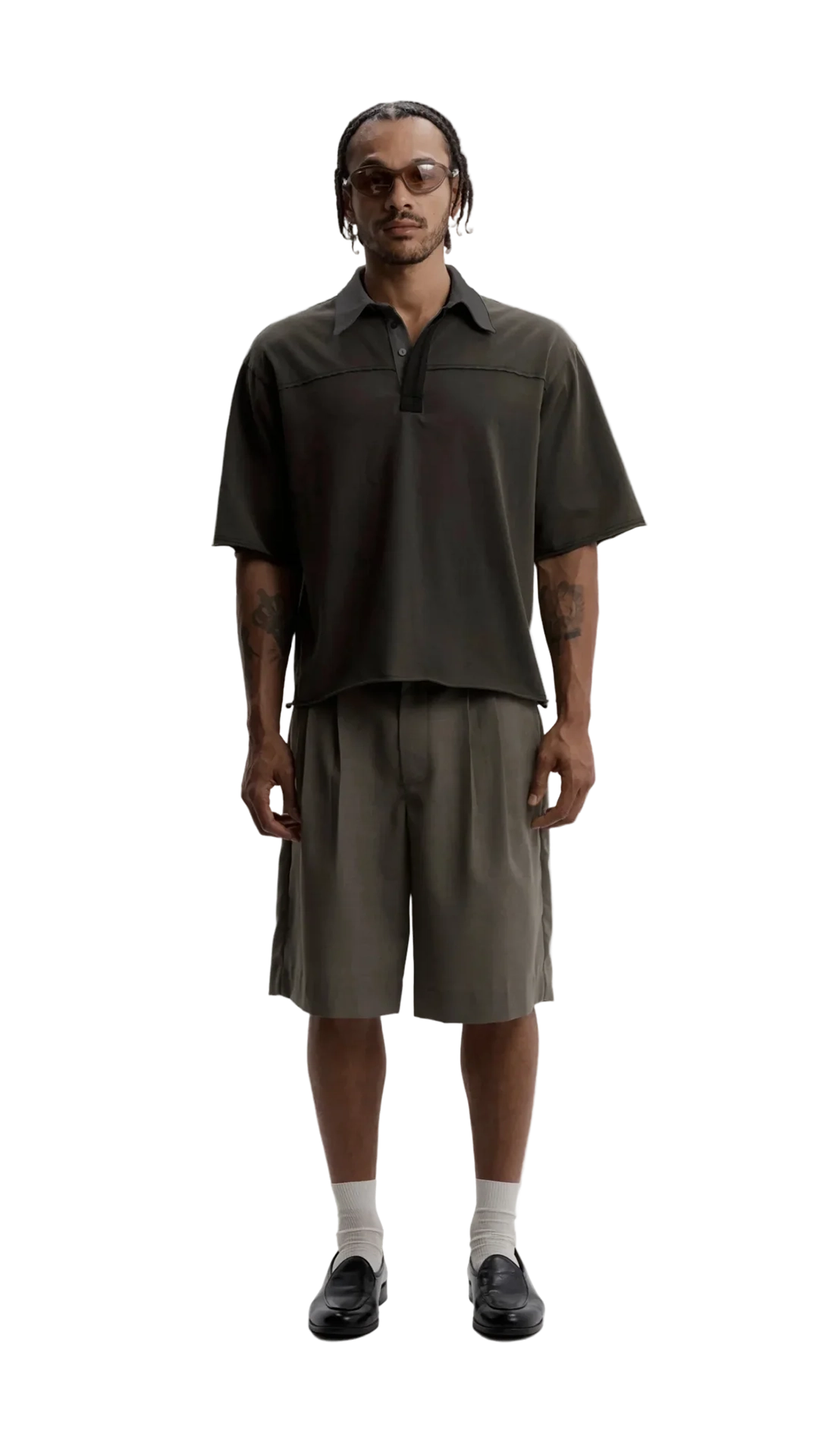 Relaxed Rugby Polo - Charcoal