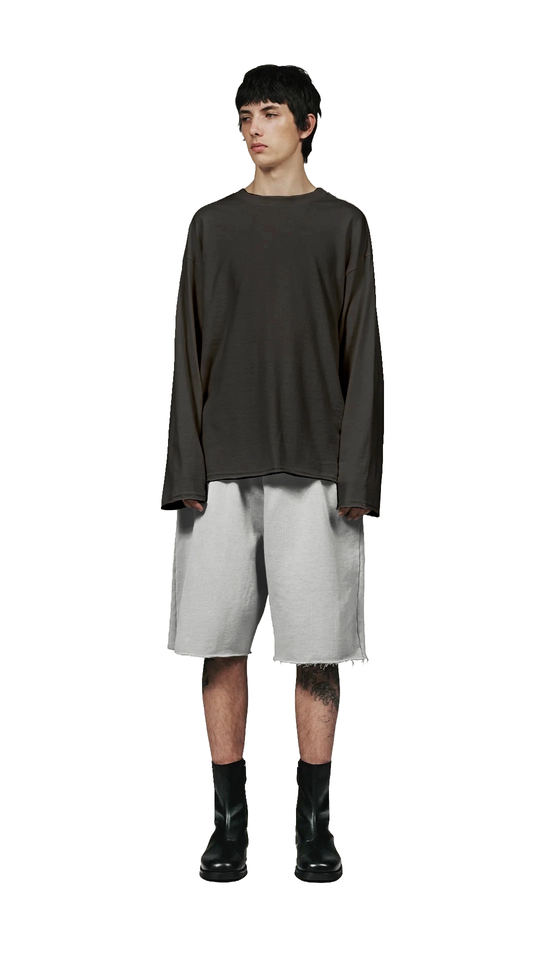 Cut off Shorts - Light grey
