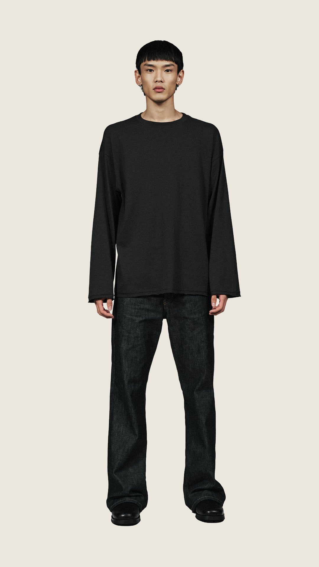 Oversized LS T-Shirt Charcoal