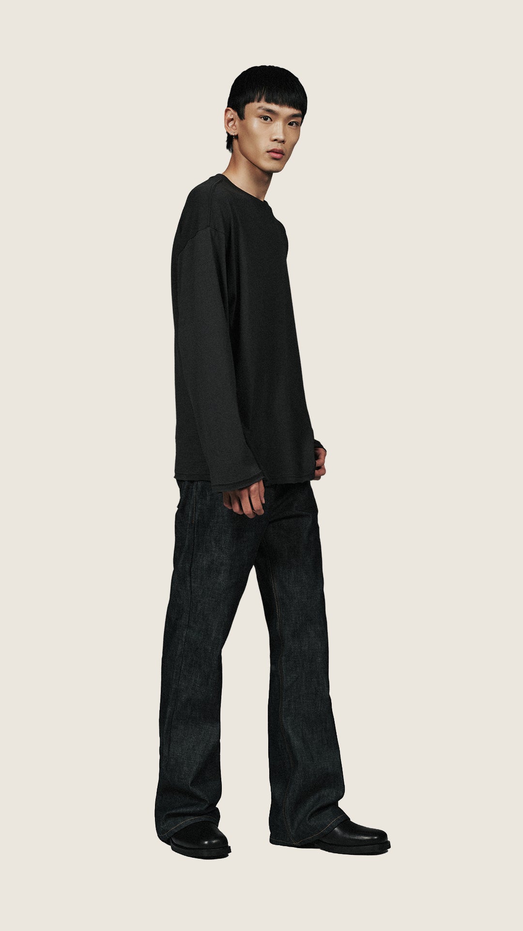 Oversized LS T-Shirt Charcoal image 1