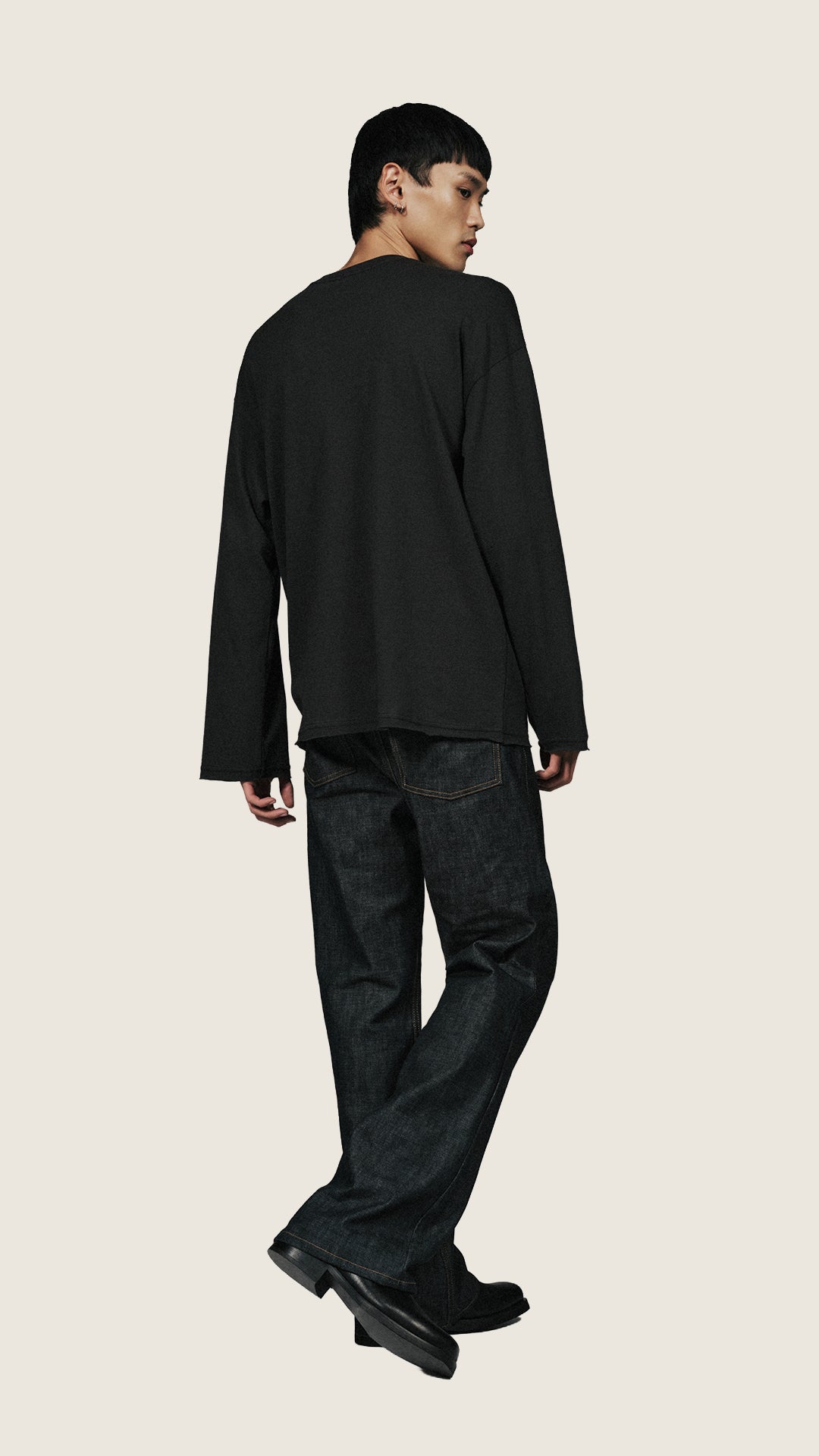 Oversized LS T-Shirt Charcoal image 2