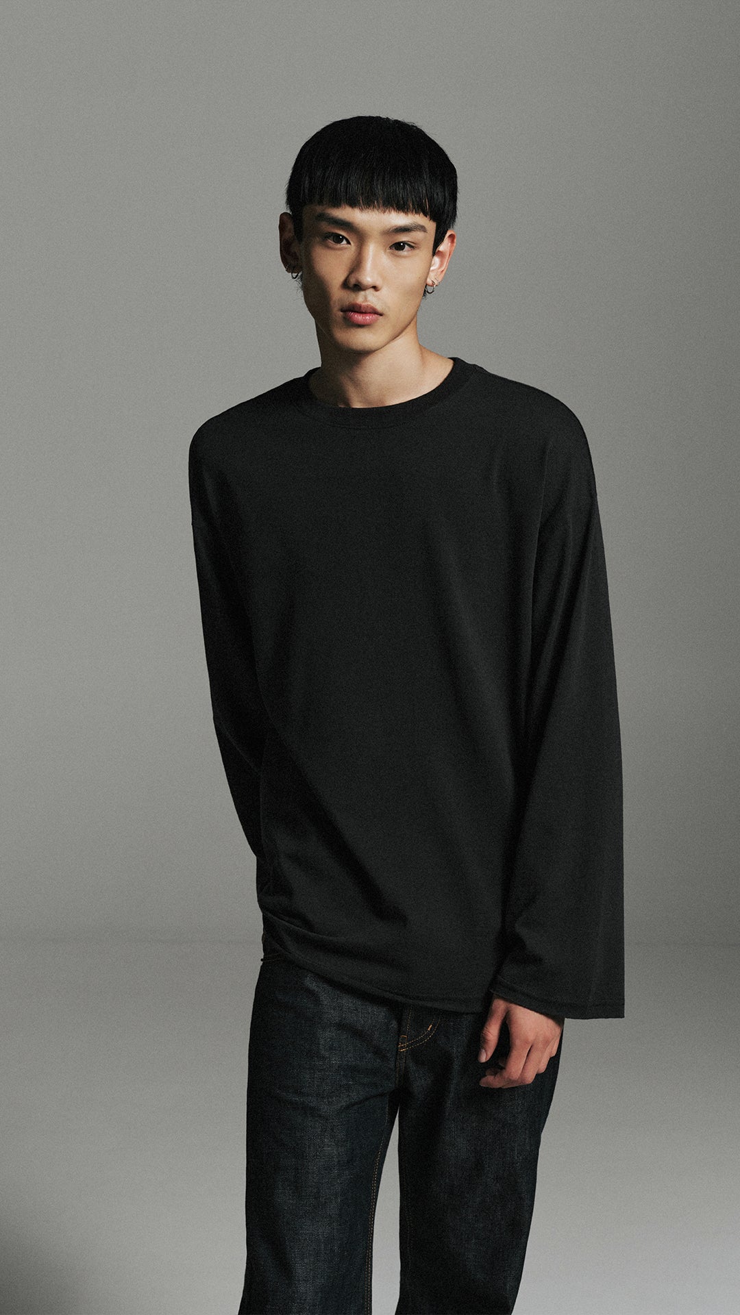 Oversized LS T-Shirt Charcoal image 3