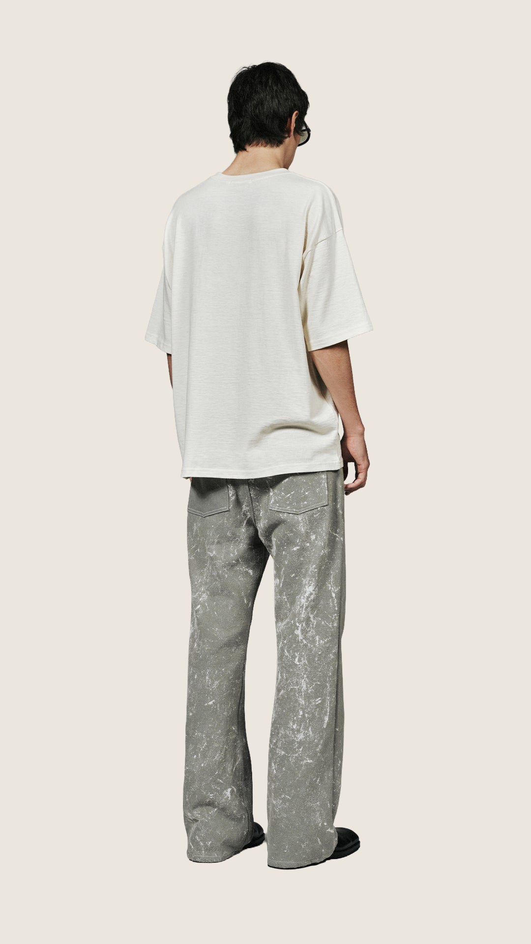 Bootcut Jean paint splattered image 1