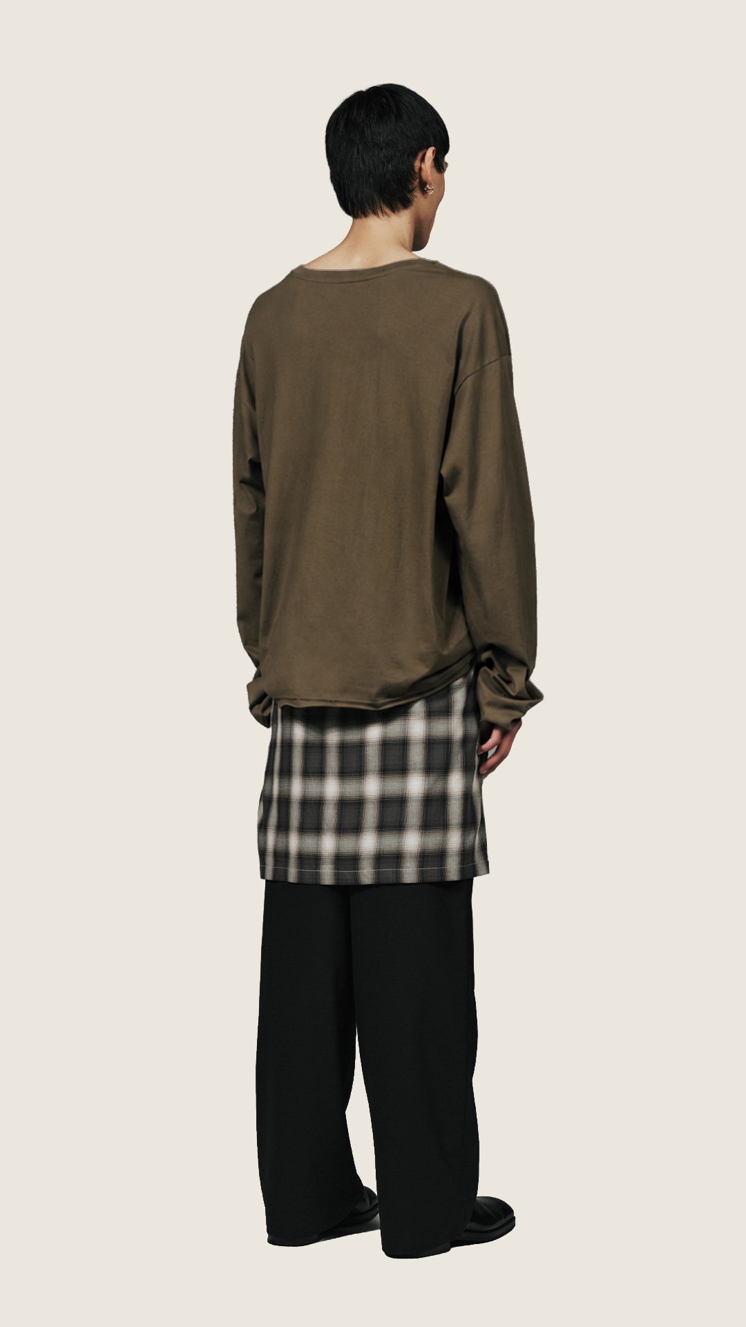 Oversized LS T-Shirt Khaki image 1
