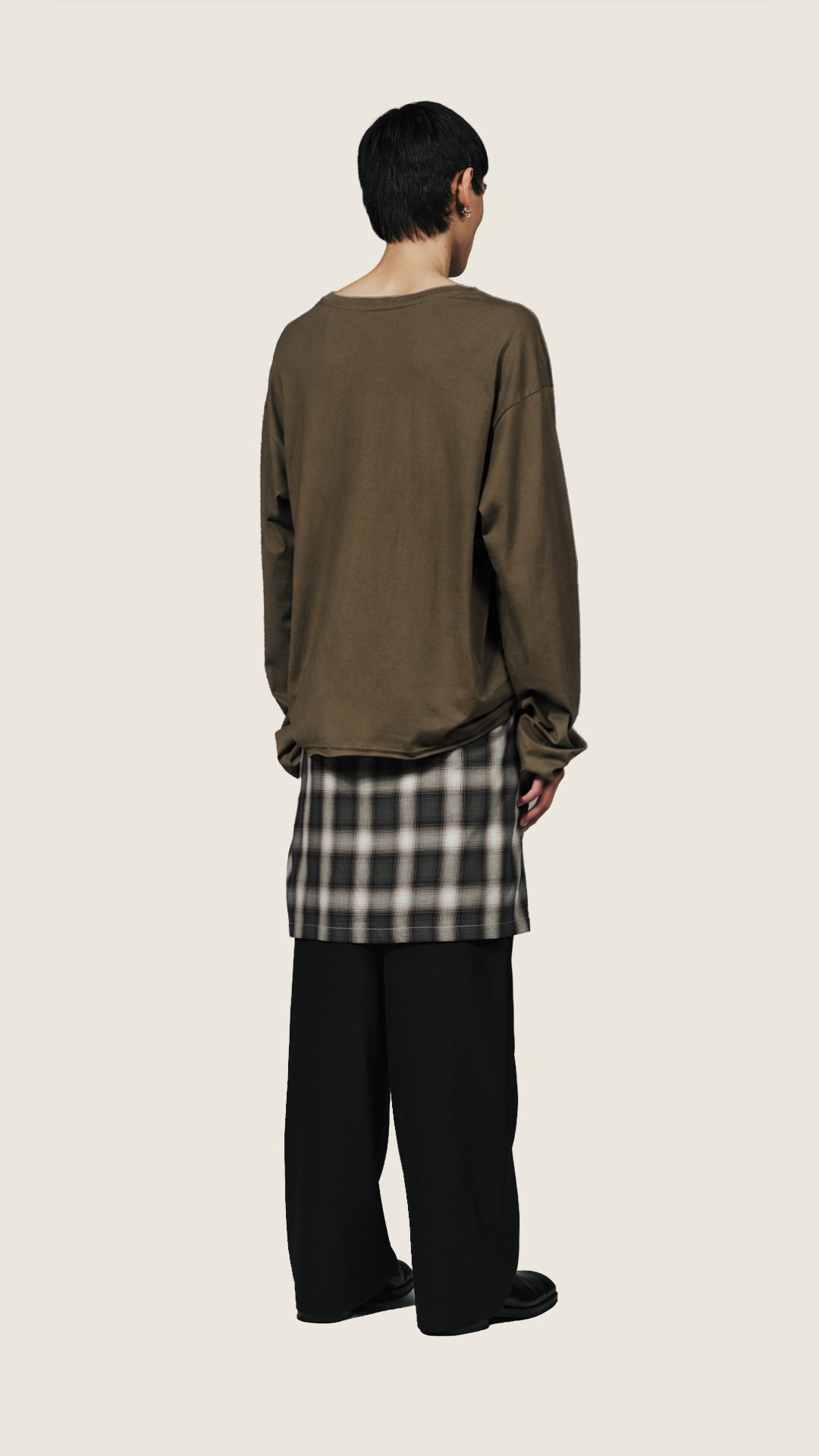 Oversized LS T-Shirt Khaki image 2