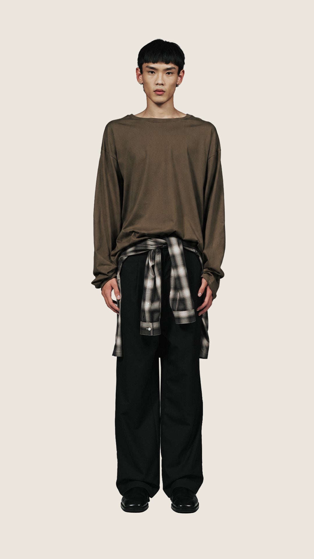 Oversized LS T-Shirt Khaki
